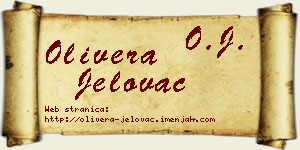 Olivera Jelovac vizit kartica